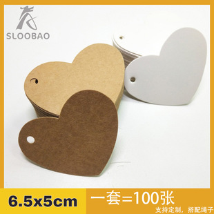 100��ţƤ������С�˺�DIY�Ʒ�o���Ͽհ׵��ƕ����YƷ��Ƭ6.5*5