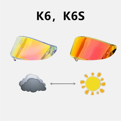 lenses, high-definition sunscreen electroplated lenses, Dəbilqə (Kaska) aksesuarları - k6k6s-aurora-red-turns-deep-red