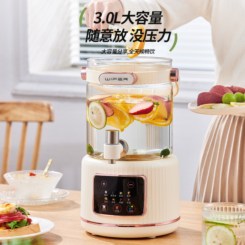分体式花茶养生壶大容量3L预约定时养生煮茶电热烧水壶多功能触屏|undefined