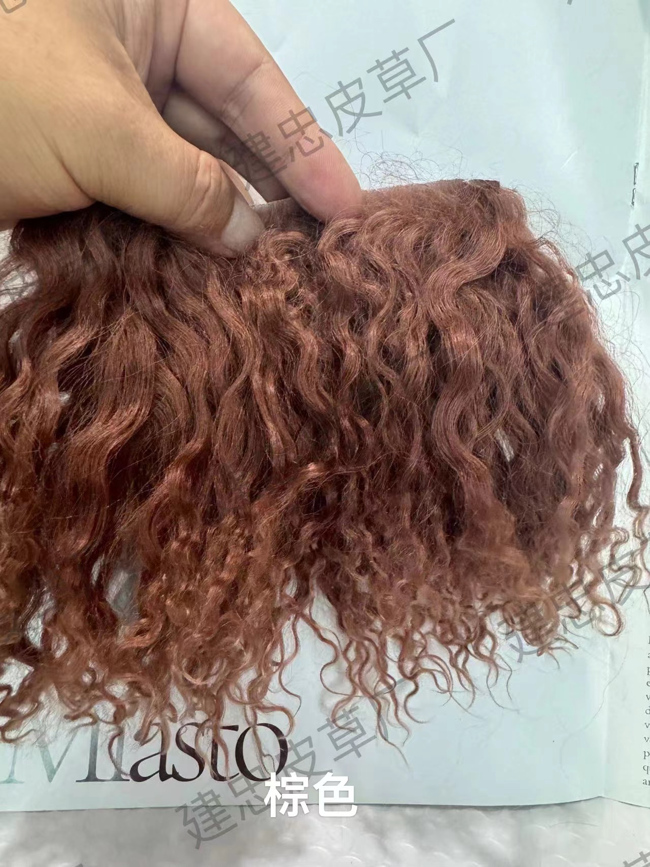 Alta calidad tan lana pelo fila bjd belleza nudo cerdo monstruo soldado monstruo ob11 Gao Ke Er multicolor 6 puntos bebé peluca