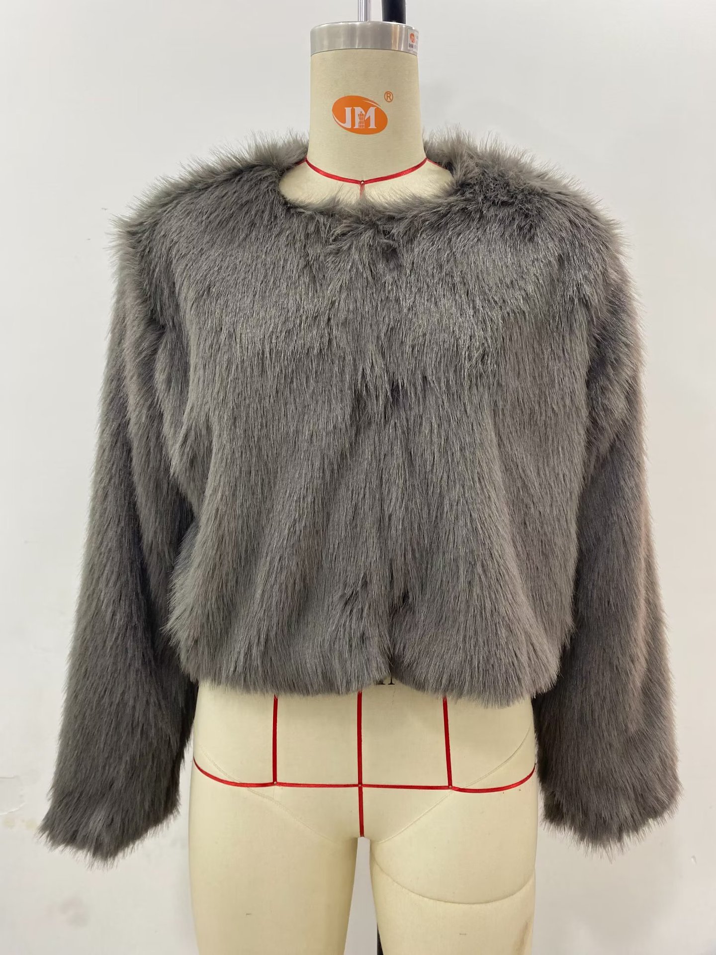 Women's Clothing Artificial Fur Effect Short Jacket 6318261_voghion.com