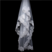 白色新娘头纱长款3米5米10米拖尾韩式蕾丝结婚纱礼服配件新款批发