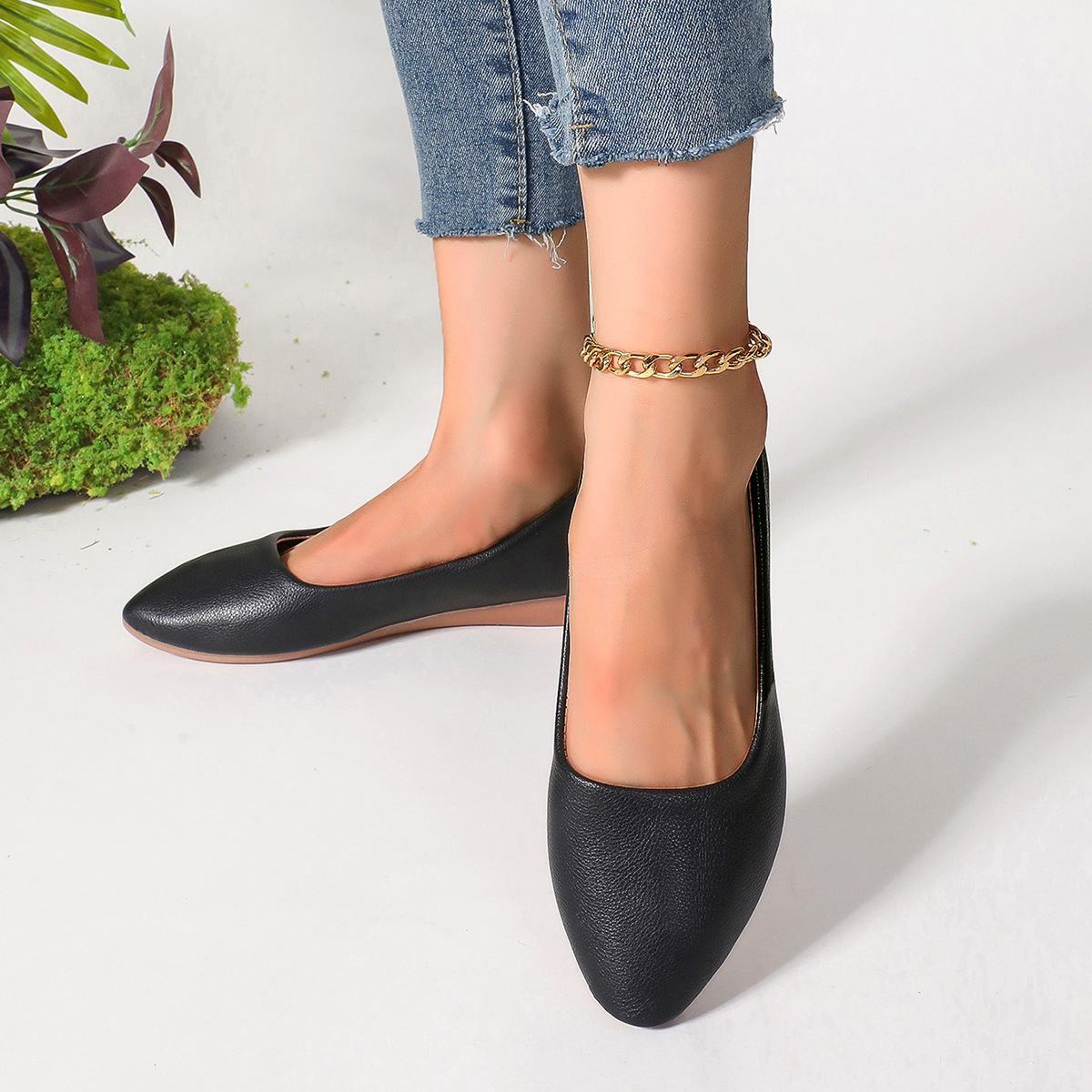 Mocassini donna in pelle classici scarpe basse comode casual_voghion.com