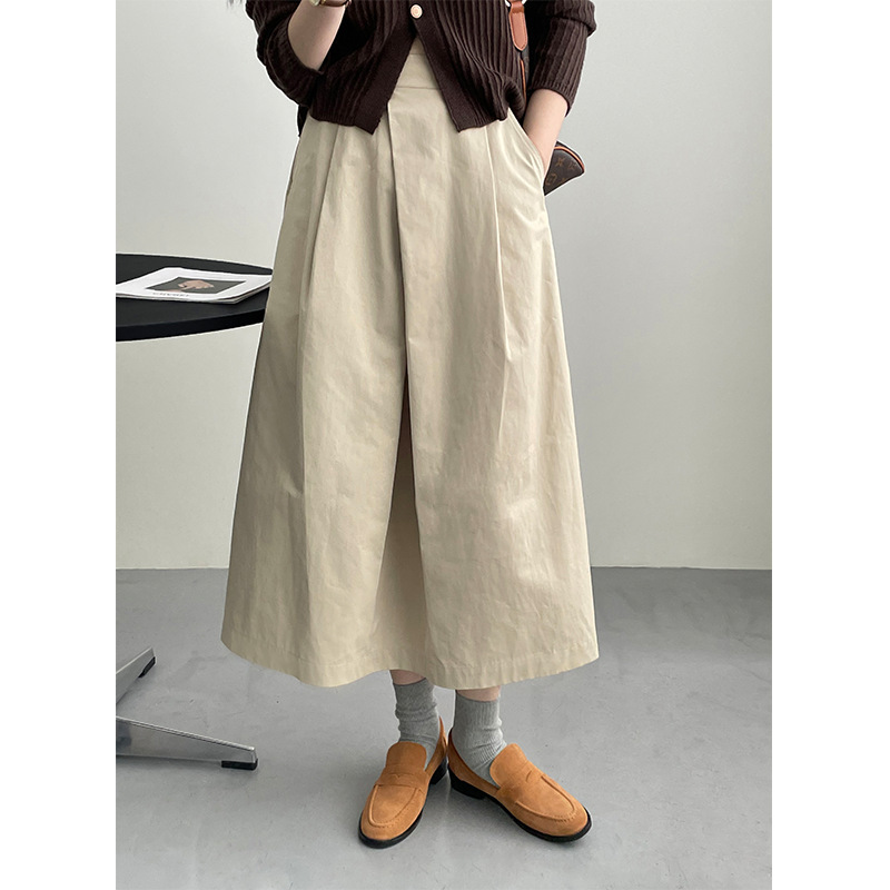 Taochuan Style! Irregular Pleated A-Line Umbrella Skirt for Women 5559 Casual Korean Style
