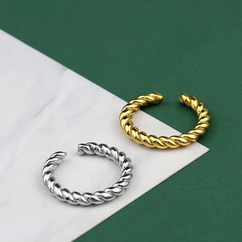 Korean Style Simple Twist Simple Bracelet Ring Female Ins Cold Style Fashion AllMatch Index Finger Ring Open Ornamentpicture15