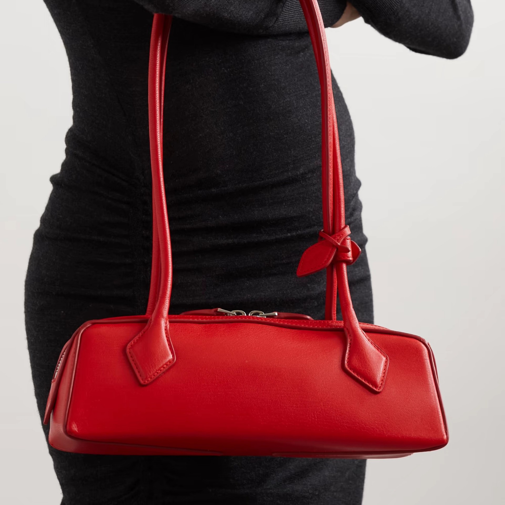 Niche Cowhide French Baguette Bag Retro Underarm Bag for Women Luxury AL Genuine Leather Handbag Shoulder Bag - Thumbnail 3