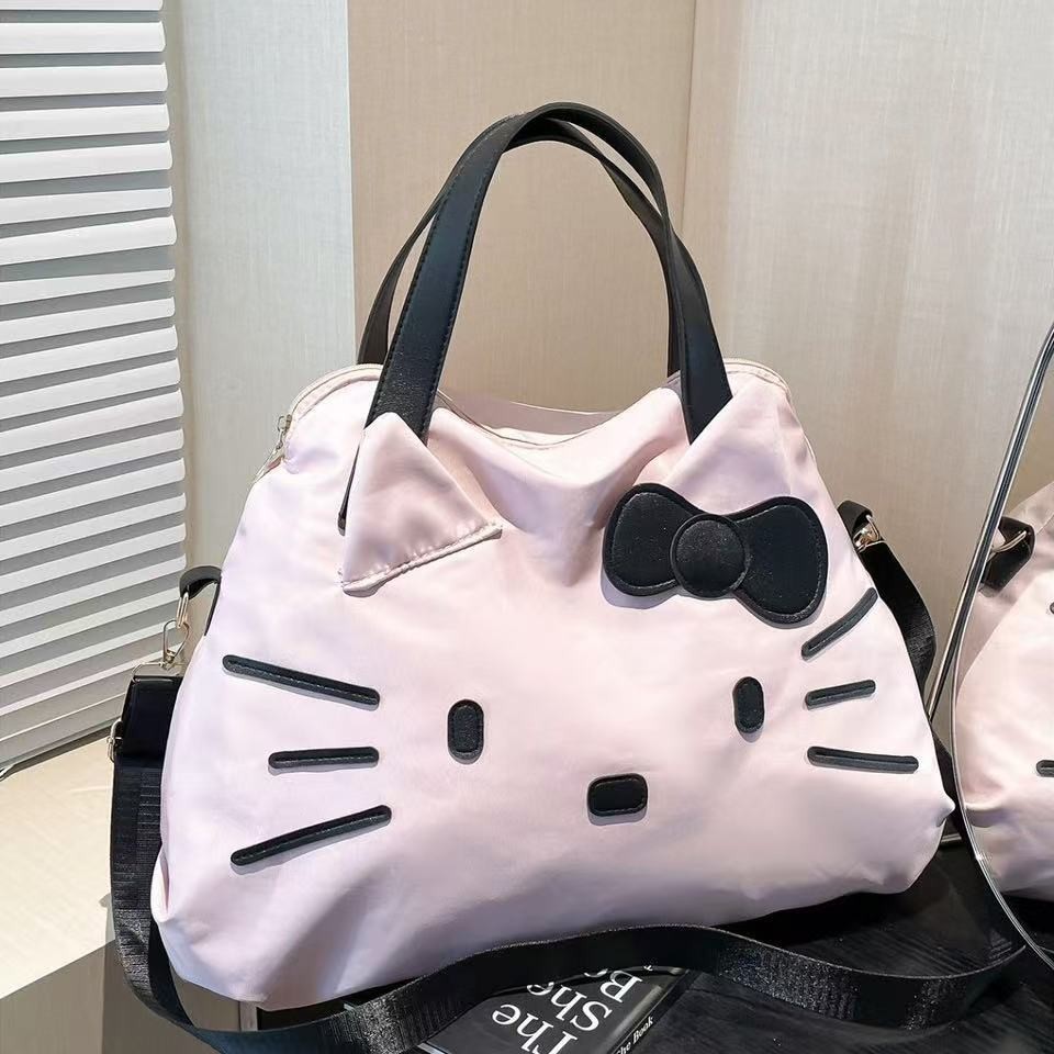 Large-Capacity Portable Short-Distance Travel Bag Kt Business Trip Luggage Bag Hello Kitty Casual Shoulder Bag Cartoon Tote Bag for Women
