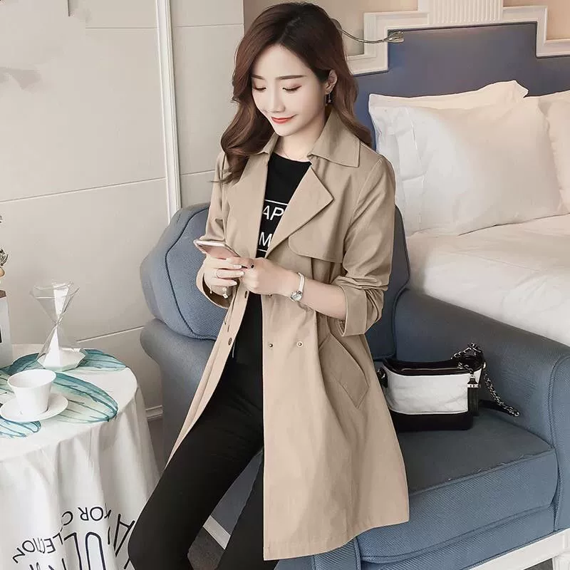 Ветровка для женщин среднего и длинного маленького человека корейская версия 2024 весна и осень новый модный темперамент