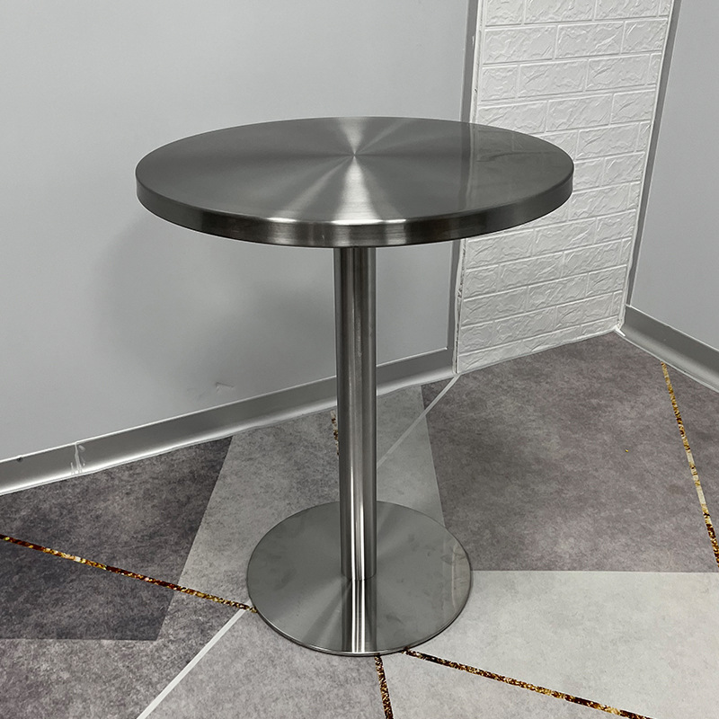 Brushed fingerprint-free large thick edge round table