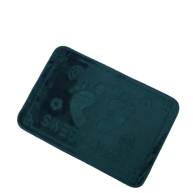 Toalla de suelo antideslizante de lana de coral al por mayor 40*60 casa de familia baño baño alfombra de baño toalla de suelo de comercio exterior absorbente personalizado