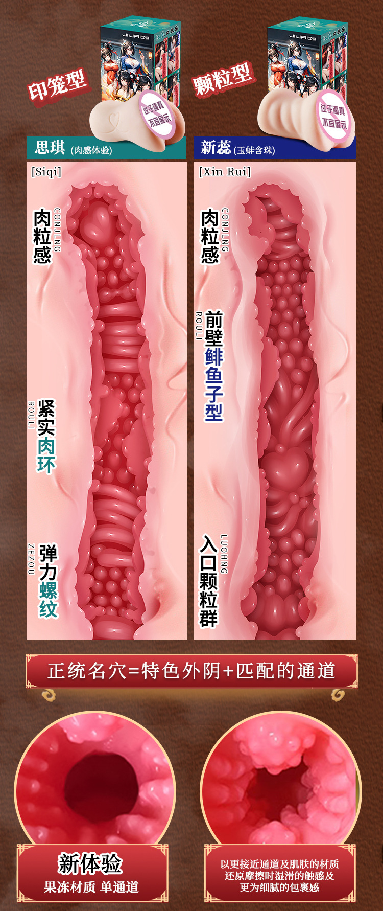 Jiu Guoai Trend Series Manual Masturbator Cup TPE Inverted Mold Half-Body Doll Flesh — detail image 4