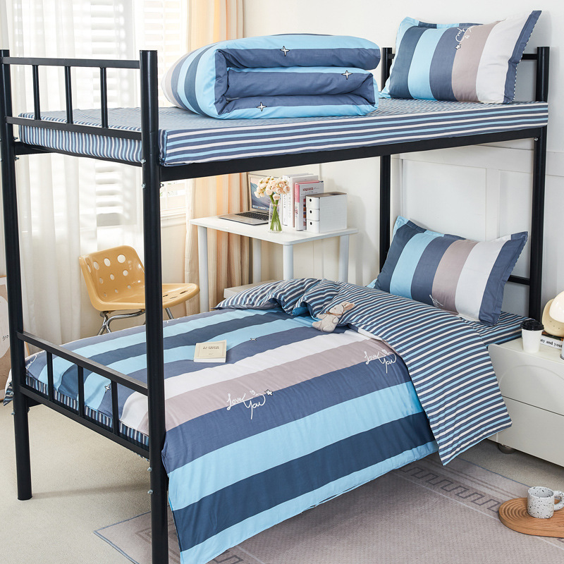 Nuevo conjunto de tres piezas de algodón para estudiantes dormitorios de seis piezas de algodón para estudiantes dormitorios de cama al por mayor