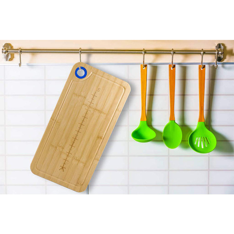 Tablero de cortar de bambú tabla de cortar de bambú doméstica con anillo de silicona tabla de cortar multifuncional cocina fruta y verdura tabla de cortar de Bambú