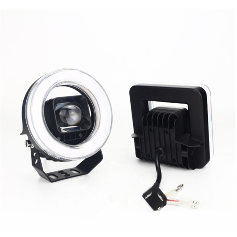 LED cuadrado de 4,5 pulgadas lámpara de trabajo auxiliar faro de motocicleta transformado faro de luz alta y baja