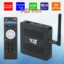 跨境新款TOX3 电视机顶盒 双频WIFI  S905X4 安卓11.0 千兆TV BOX