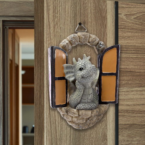 New Arrival Resin Craftwork: Open-Window Little Dragon Pendant, Glow-in-the-Dark Opening Dragon Garden Decor, Dragon Artisanal Pieces—Wholesale