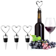 跨境源头爱心酒塞银色六丝红酒瓶塞金属塞子可重复使用家用批发