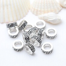 藏银合金保色隔片 DIY大孔径穿珠隔片隔珠饰品配件散珠批发