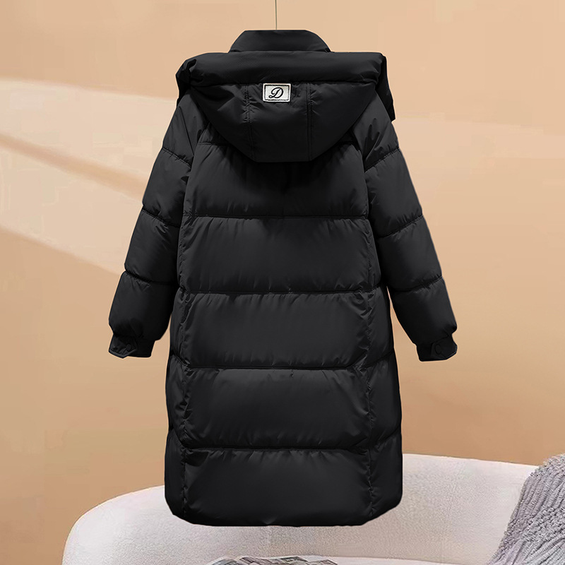 Damenbekleidung Wintermäntel Baumwolljacke für Damen mittlere Länge neue Winter verdickte über dem Knie lose Baumwolljacke_voghion.com