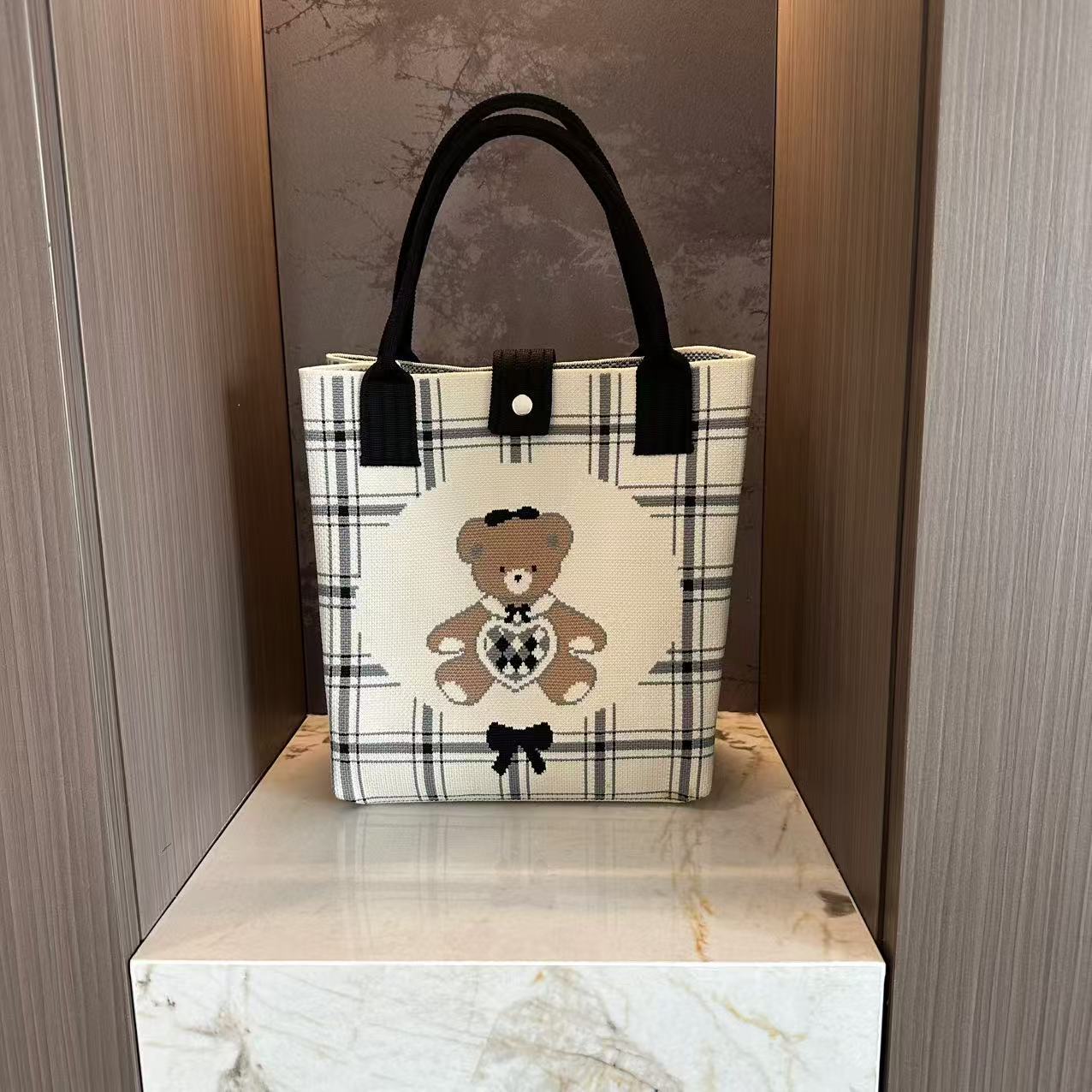 Catuones lindas bolsas de punto bolsas de almacenamiento de viaje pequeño portátil hombro único oblicuo bolsas de teléfono móvil bolsas de mano de mujer versátiles