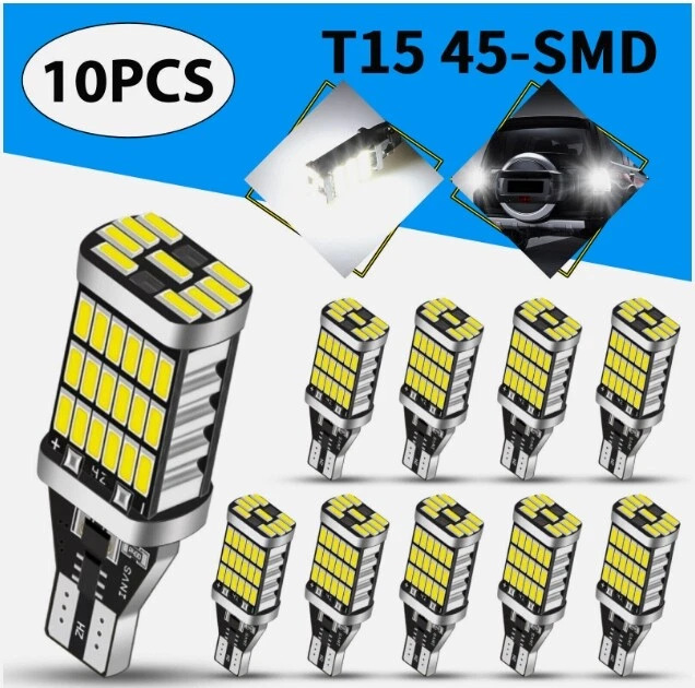 Luz de freno de automóvil transfronterizo luz de marcha atrás luz de freno de automóvil LED resaltada T15 4014 45SMD