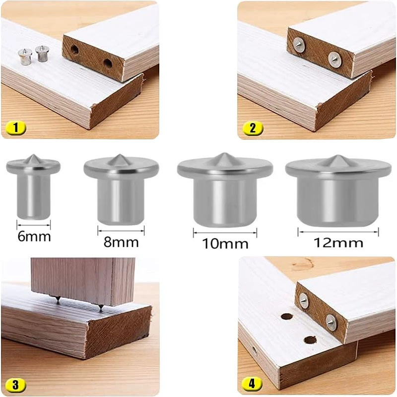 Деревянный локатор отверстий для штифтов 4 шт. Локатор бревен трансграничный дюбель деревянный штифт центральный Дырокол