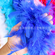 80克火片毛条2米 火鸡羽毛灯饰服装辅料围巾拖尾圣诞装饰源头工厂
