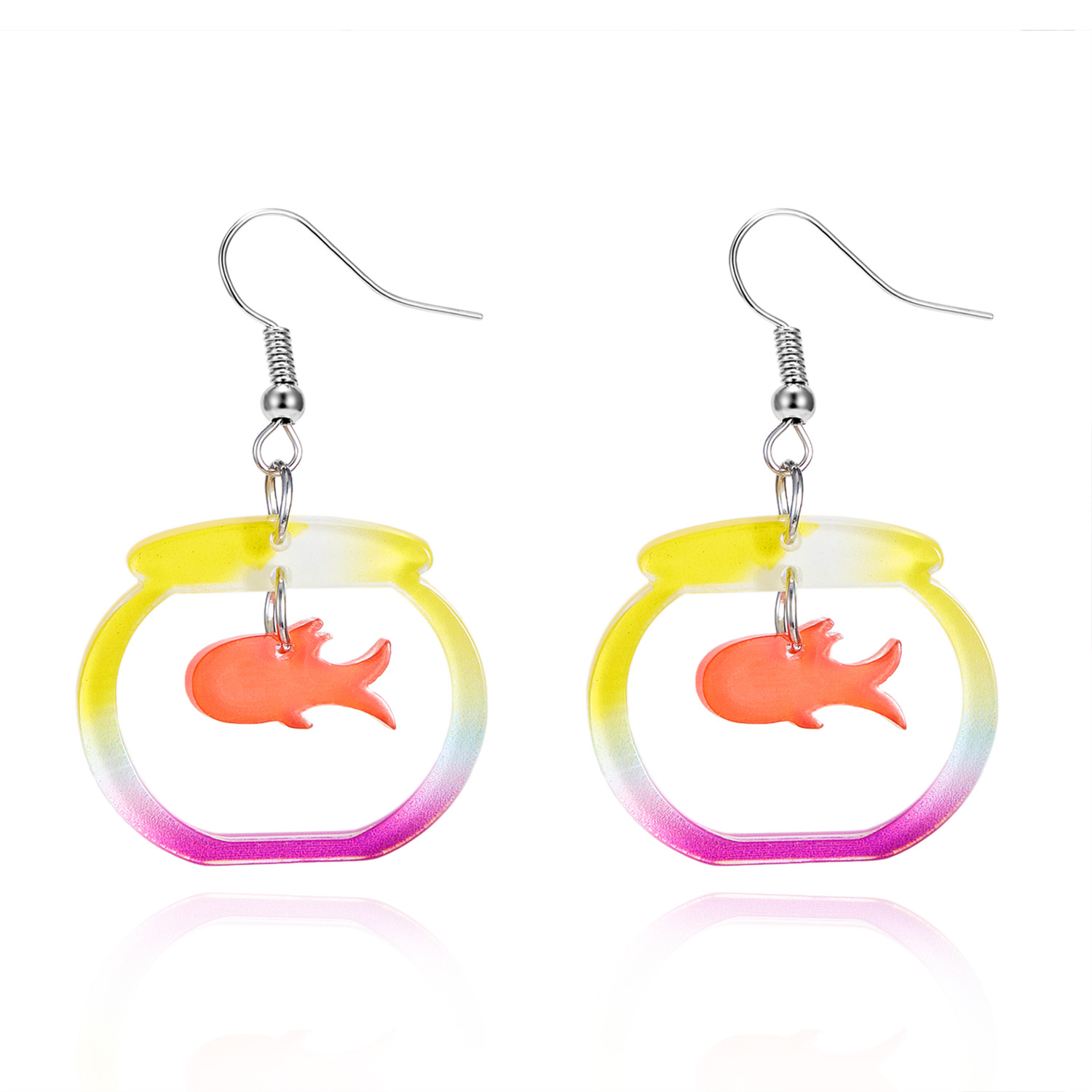 11g Weight Alloy Ear Needle Material Drop Earrings Classification 1 Pair Quantity Holiday, Daily Occasion Acrylic Material Starfish Pattern Spring&Summer Season Women's Gender Plating Design Vacation, Classic Style Style 1 Pair Vacation Classic Style Starfish Plating Acrylic Drop Earrings 11