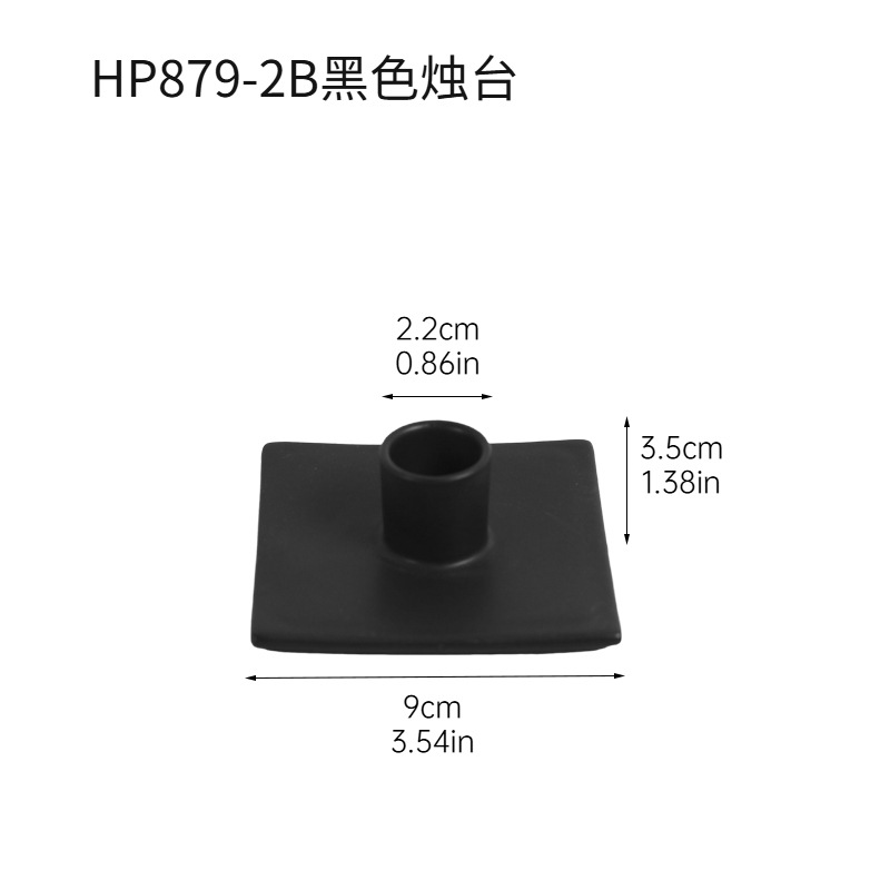 Moderno simple blanco y negro cuadrado cerámica aromática decoración para el hogar decoración de la base de la vela