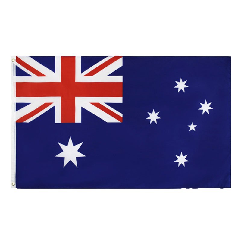 Drapeau national australien 90 x 150 cm, polyester imperméable de qualité supérieure, œillets en laiton, résistant aux UV, pour une utilisation extérieure (90 x 150 cm)._voghion.com