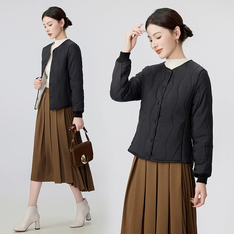 Пуховая хлопчатобумажная одежда женский 2024 новый зимний тонкий маленький хлопок куртка плюс бархатная мода новый осенний и зимний отдых теплая одежда