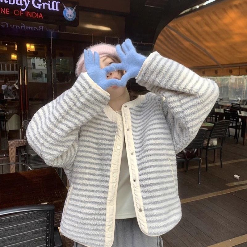 微胖大码女装两面穿棉服外套女2025冬季新款韩系保暖加厚宽松棉衣|undefined
