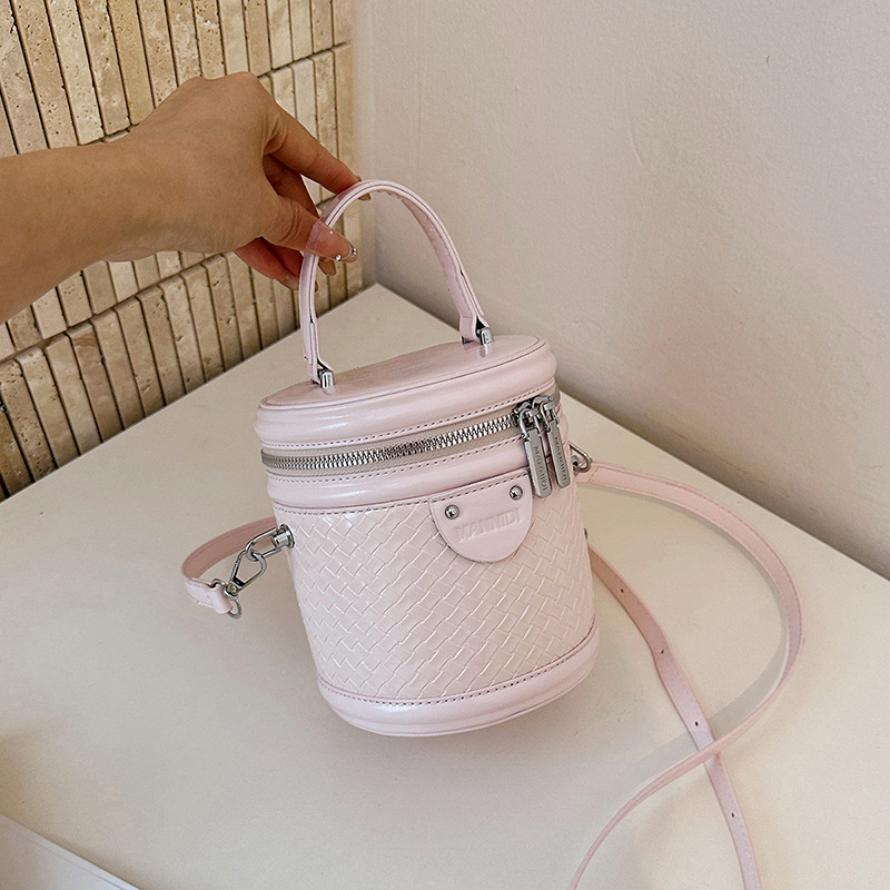 Bolsos de cubo de mano de alta sensación de tejido, bolsas de mano de mujer transfronterizas nuevas moda portátiles de lujo ligero bolsas de hombro