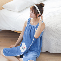 升級新款浴巾女2023可穿可裹浴裙吸水速干不掉毛家用簡約浴袍王金