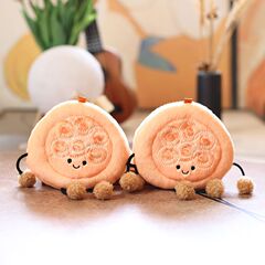 网红可爱萌大饼挂件毛绒玩具公仔新疆馕包包挂饰钥匙扣布娃娃玩偶
