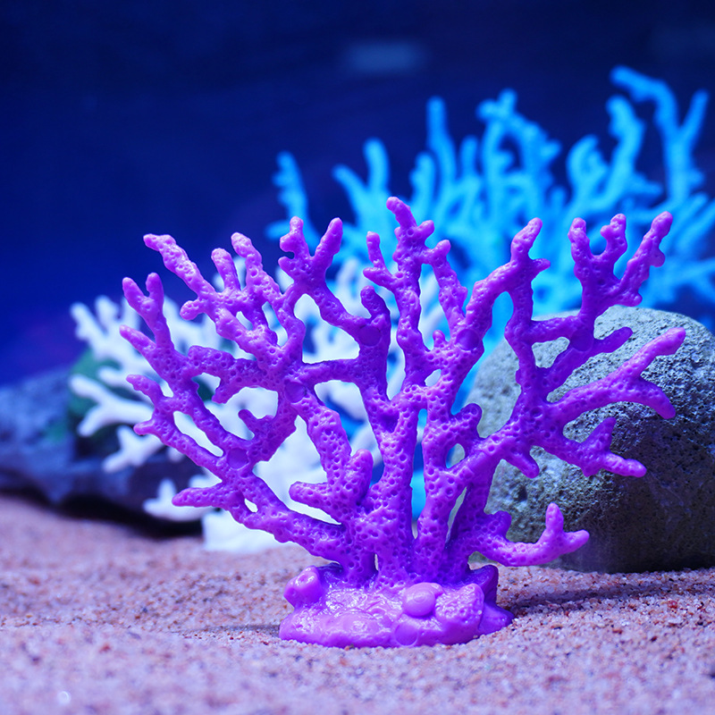 Decoración del paisaje submarino estilo explosivo cornamenta transfronteriza colorido pecera decoración paisajismo hierba acuática rama de hierro