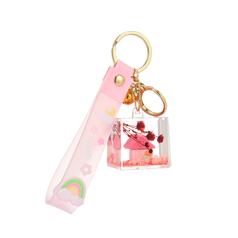 62g Weight Bag Pendant, Keychain Classification 1 Piece Quantity Daily Occasion Acrylic Material House Pattern Unisex Gender Cute Style Cute House Arylic Unisex Bag Pendant Keychain 8