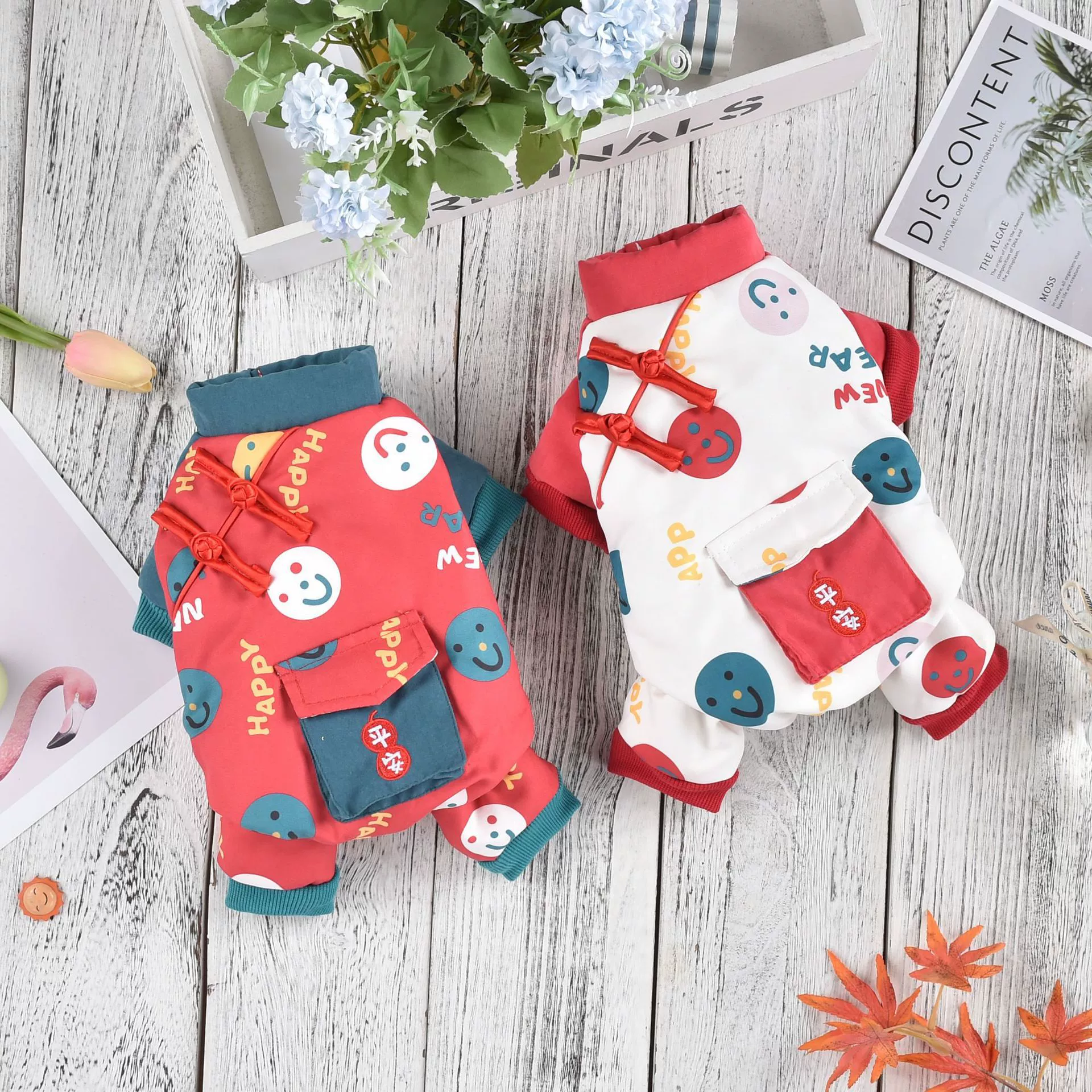 2023 осенне-зимняя новая одежда для собак Щенок Тедди Корки Смайлик Жилет Флисовое пальто Одежда для домашних животных