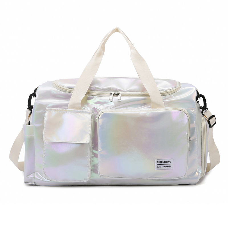 Bolsa de ejercicios de separación seca y húmeda, bolsa de yoga de almacenamiento de varios bolsillos, bolsa de mensajero de mujer portátil, bolso de gran capacidad