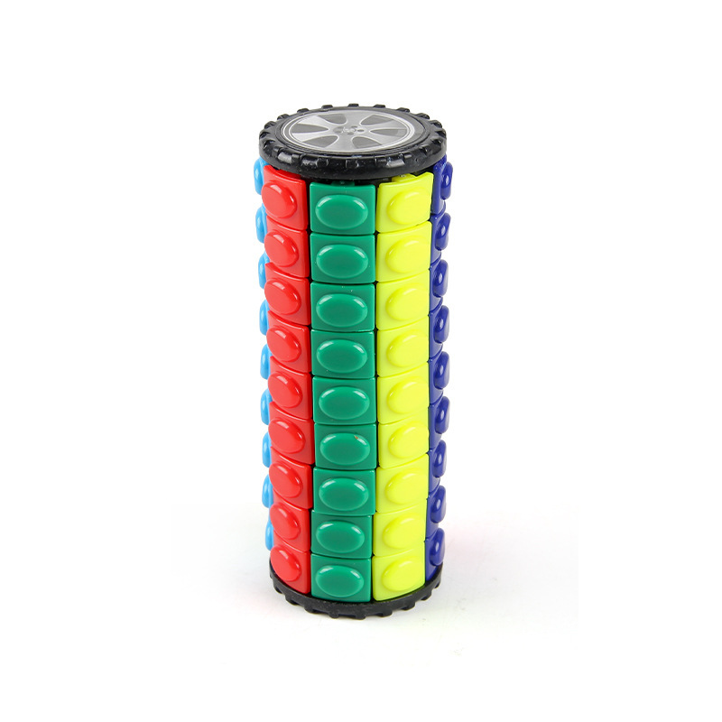 Juguete de descompresión intelectual creativo, torre de maíz tridimensional de colores, cubo de rotación cilíndrica de 3-4-5º orden, transfronterizo. image 13