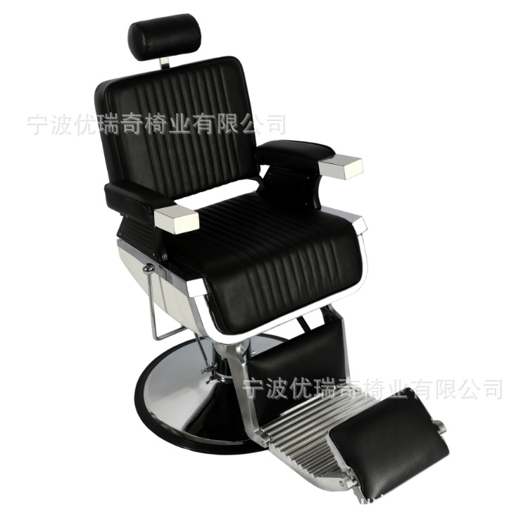 Silla de peluquero dorada de comercio exterior, silla de barbería de acero inoxidable, cómoda silla de peluquería, silla giratoria de aseo, nuevo producto, silla de peluquería