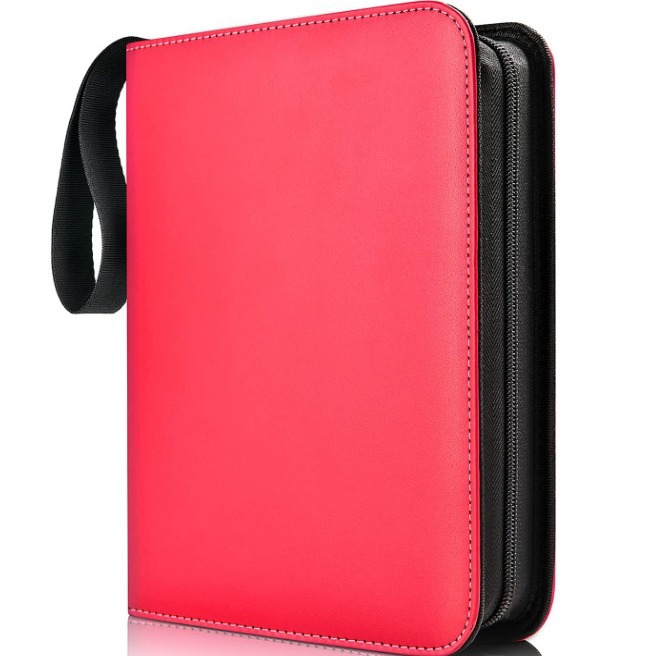 Fábrica lote pelo tesoro Ke Meng color sólido tarjeta de visita Libro 4 rejilla 9 rejilla PU juego tarjeta libro Ultraman colección libro cremallera