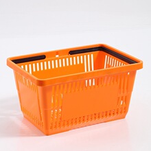 超市购物篮筐手提塑料菜篮子KTV大号零食框迷你便利店购物车拖篮