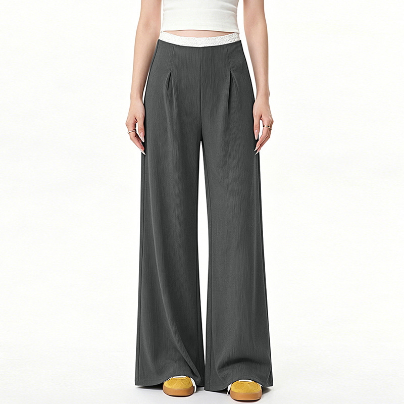 Maternity Pants for Spring and Summer, Casual Wide-Leg Pants That Don'T Squeeze the Belly, Thin Summer Style, Large Size, No Belly Support, Straight-Leg Pants