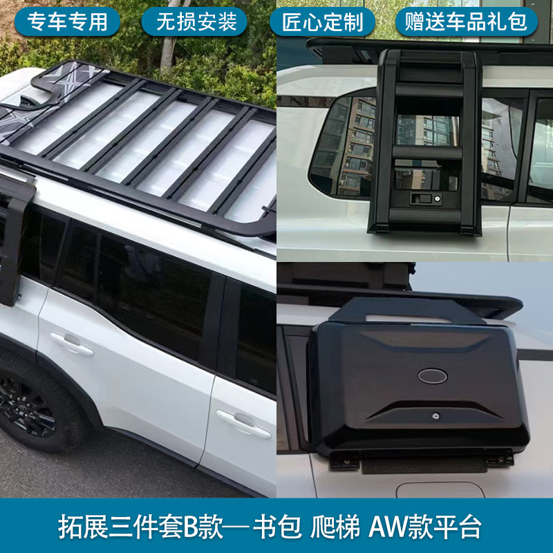 Roof rack, Toyota Toyota Prado Modified - prado-aw-platform-expansion-bag-ladder-3-piece-set