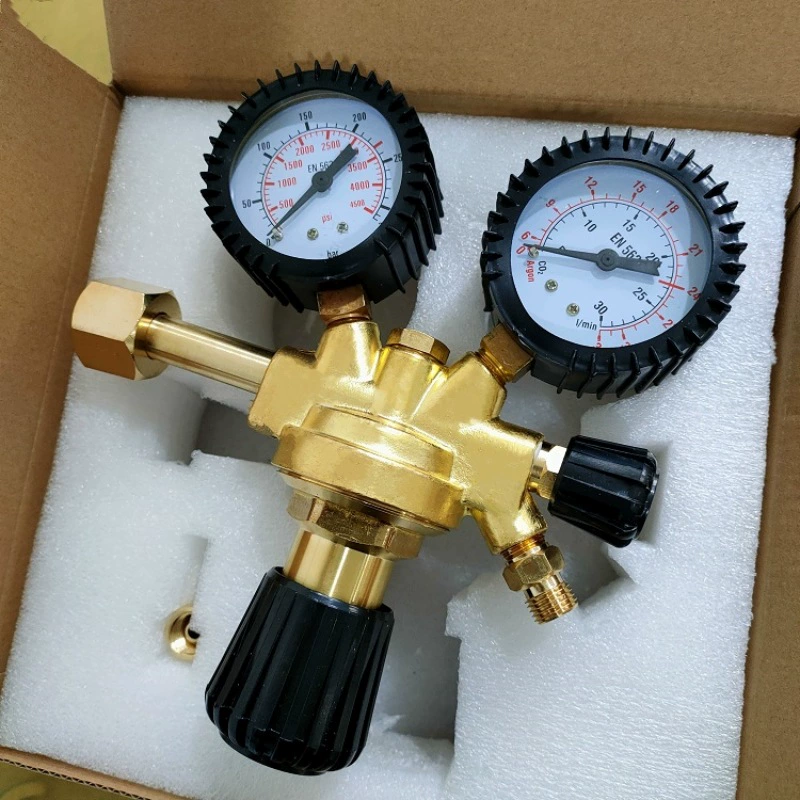 Поставка внешней торговли все медь Европейский аргон метр углекислого газа метр редуктор давления аргонно-дуговой сварочный аппарат сброса давления метр редукционный клапан
