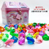 Realistic plastic diamond children's family toy, acrylic crystal, wholesale, with gem