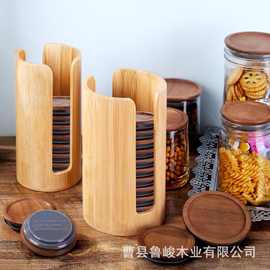 跨境木质梅森罐盖收纳架厨房盖子整理架一次性卸妆棉收纳盒盖子架