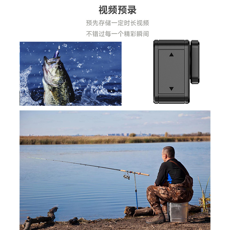 Transfronterizo 5K HD cámara deportiva a prueba de agua pescar anti-vibración pantalla táctil de doble color al aire libre cámara digital de viaje