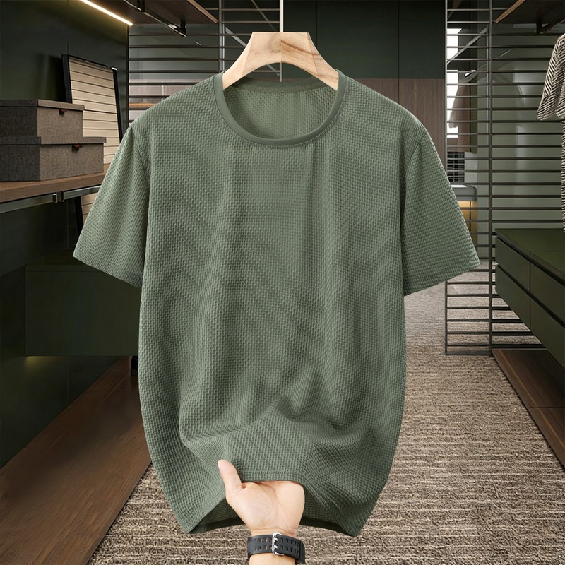2026 New Oversized T-Shirt, Ice Silk, Fully Nylon-Spandex, Breathable, Cool, Bamboo Texture, Bubble Pattern, Lightweight, Reactive Printing 2026 New Oversized T-Shirt, Ice Silk, Fully Nylon-Spandex, Breathable, Cool, Bamboo Texture, Bubble Pattern, Lightweight, Reactive Printing